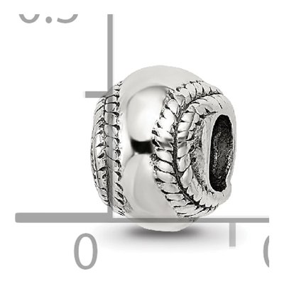 Sterling Silver Baseball Bead – view 6