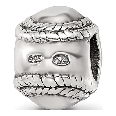Sterling Silver Baseball Bead – view 7
