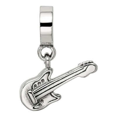Sterling Silver Electric Guitar Dangle Bead – view 5