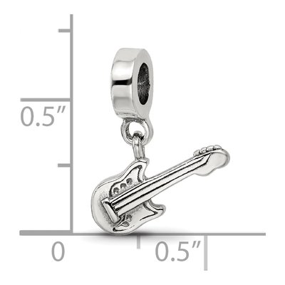 Sterling Silver Electric Guitar Dangle Bead – view 6