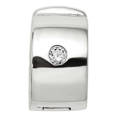 Sterling Silver CZ Hinged Clip Bead – view 5