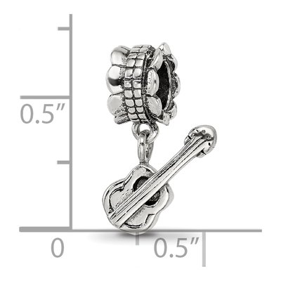 Sterling Silver Guitar Bead – view 6