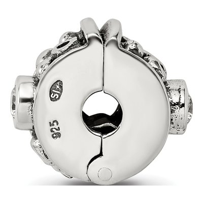 Sterling Silver CZ Hinged Clip Bead – view 4