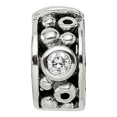 Sterling Silver CZ Hinged Clip Bead – view 5