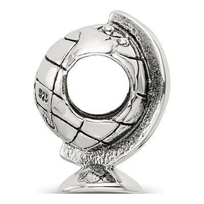 Sterling Silver Globe Bead – view 4