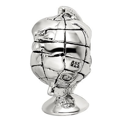 Sterling Silver Globe Bead – view 5