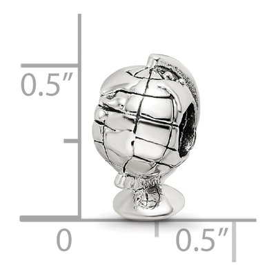 Sterling Silver Globe Bead – view 6