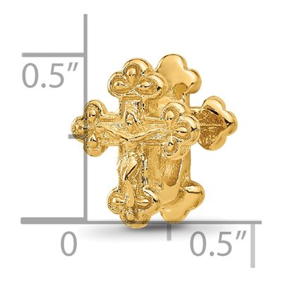 Gold-Plated Sterling Silver Crucifix Bead – view 5