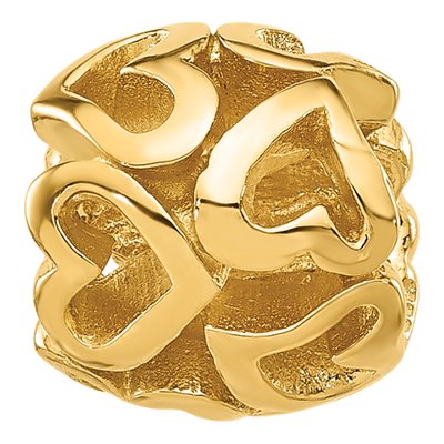 Gold-Plated Sterling Silver Multiple Hearts Bead – view 4
