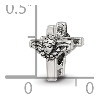 Sterling Silver Kids Angel Cross Bead – view 6