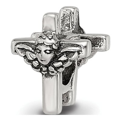 Sterling Silver Kids Angel Cross Bead