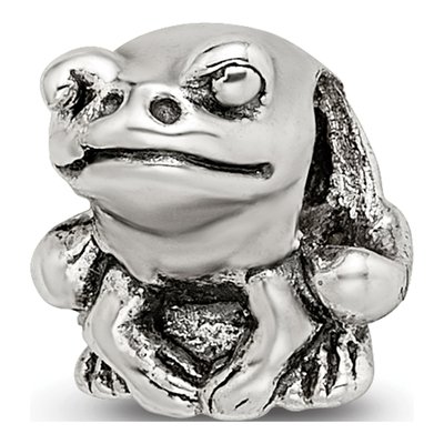 Sterling Silver Kids Frog Bead