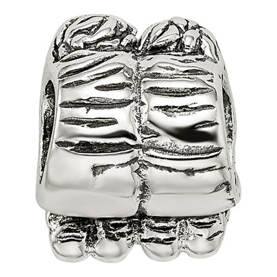 Sterling Silver Two Kids Bead – view 5