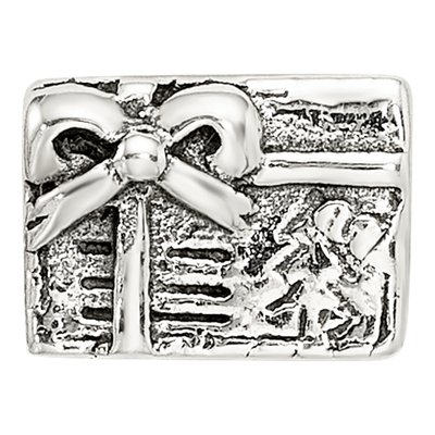Sterling Silver Kids Christmas Present Bead – view 5