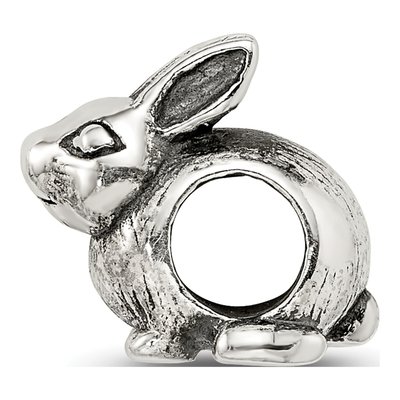 Sterling Silver Bunny Bead – view 4