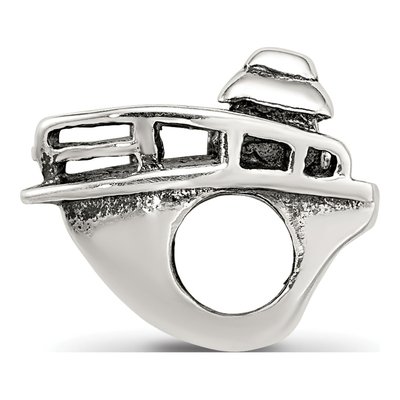 Sterling Silver Boat Bead – view 4