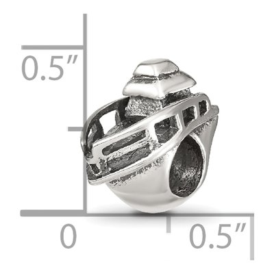 Sterling Silver Boat Bead – view 8
