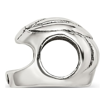 Sterling Silver Race Car Helmet Bead – view 4