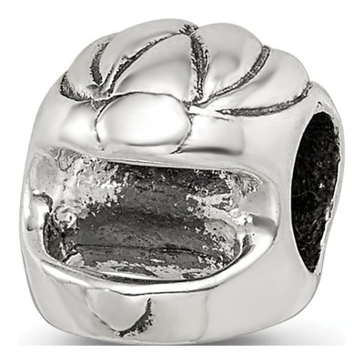 Sterling Silver Race Car Helmet Bead