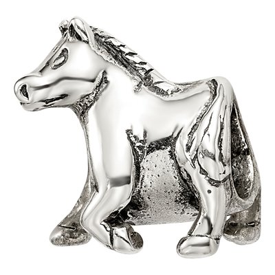Sterling Silver Horse Bead – view 6