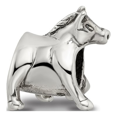 Sterling Silver Horse Bead – view 8