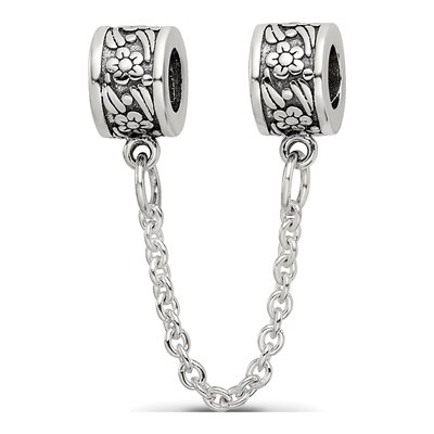 Sterling Silver Floral Security Bead