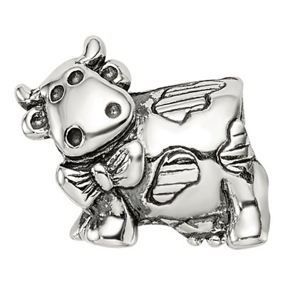 Sterling Silver Kids Cow Bead – view 5