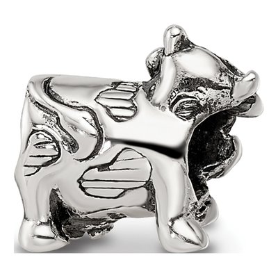 Sterling Silver Kids Cow Bead – view 6