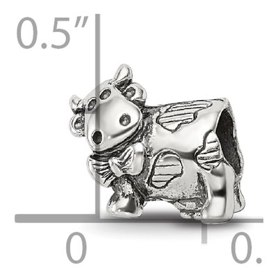 Sterling Silver Kids Cow Bead – view 7