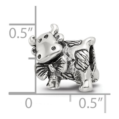 Sterling Silver Dairy Cow Bead – view 6