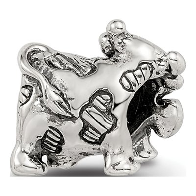 Sterling Silver Dairy Cow Bead – view 7