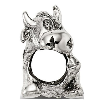 Sterling Silver Kids Cow Bead – view 4