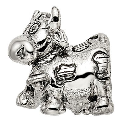 Sterling Silver Kids Cow Bead – view 5