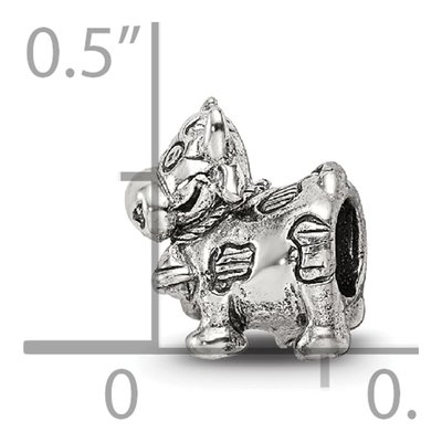 Sterling Silver Kids Cow Bead – view 7