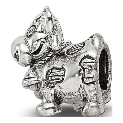 Sterling Silver Kids Cow Bead
