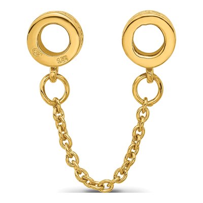 Gold-Plated Sterling Silver Floral Safety Bead – view 3