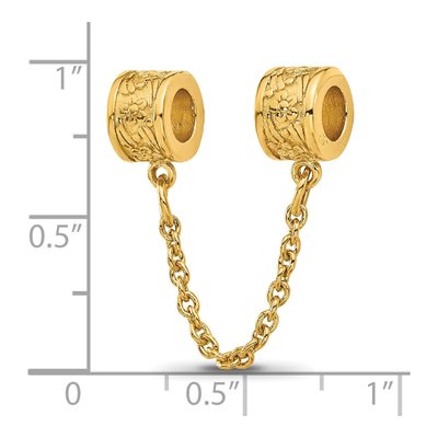 Gold-Plated Sterling Silver Floral Safety Bead – view 6