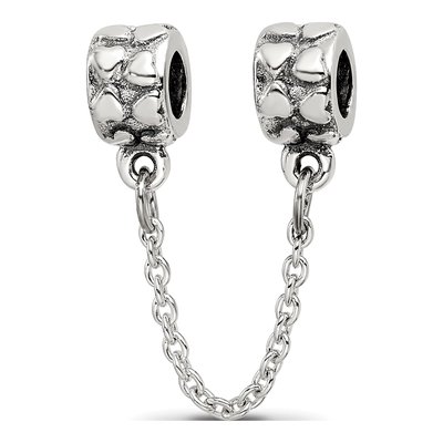 Sterling Silver Heart Security Bead