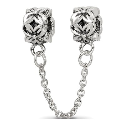 Sterling Silver Floral Security Bead