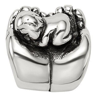 Sterling Silver Baby Hands Bead – view 5