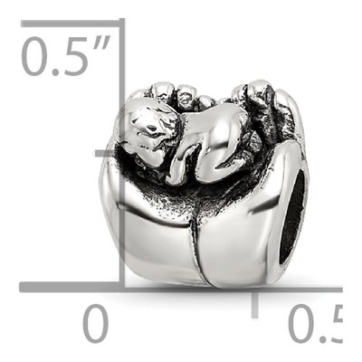 Sterling Silver Baby Hands Bead – view 7