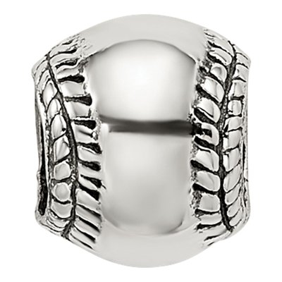 Sterling Silver Softball Bead – view 5