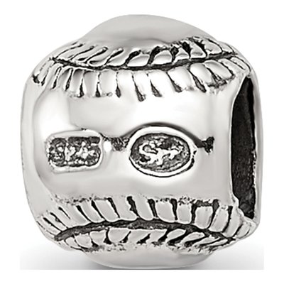 Sterling Silver Softball Bead – view 7