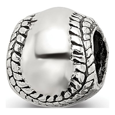 Sterling Silver Softball Bead