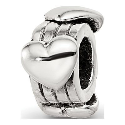 Sterling Silver Kids Hearts Bead