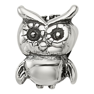 Sterling Silver Kids Owl Bead – view 5