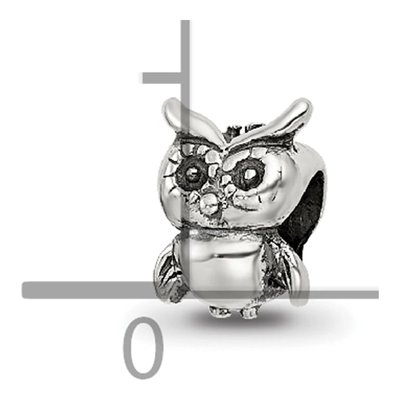 Sterling Silver Kids Owl Bead – view 6