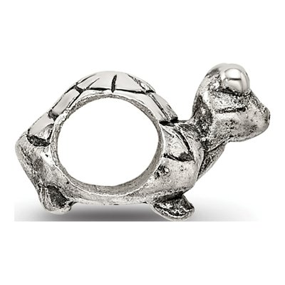 Sterling Silver Kids Turtle Bead – view 4