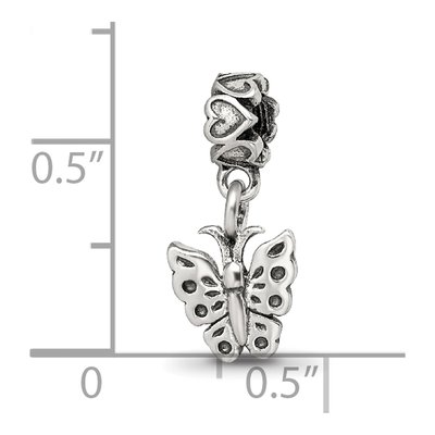 Sterling Silver Butterfly Dangle Bead – view 5