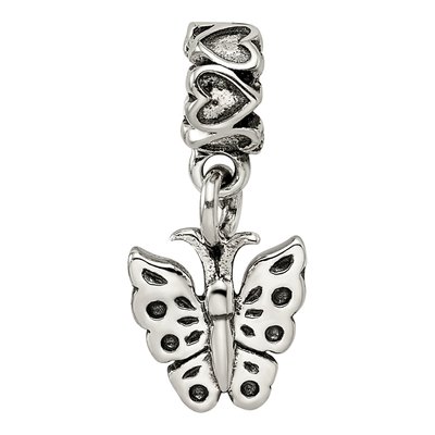 Sterling Silver Butterfly Dangle Bead – view 6